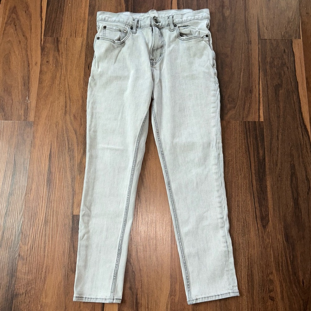 Men's Old Navy Jeans Relaxed Slim Grey Wash Sz 32x30 (Msr 32x28) Distressed